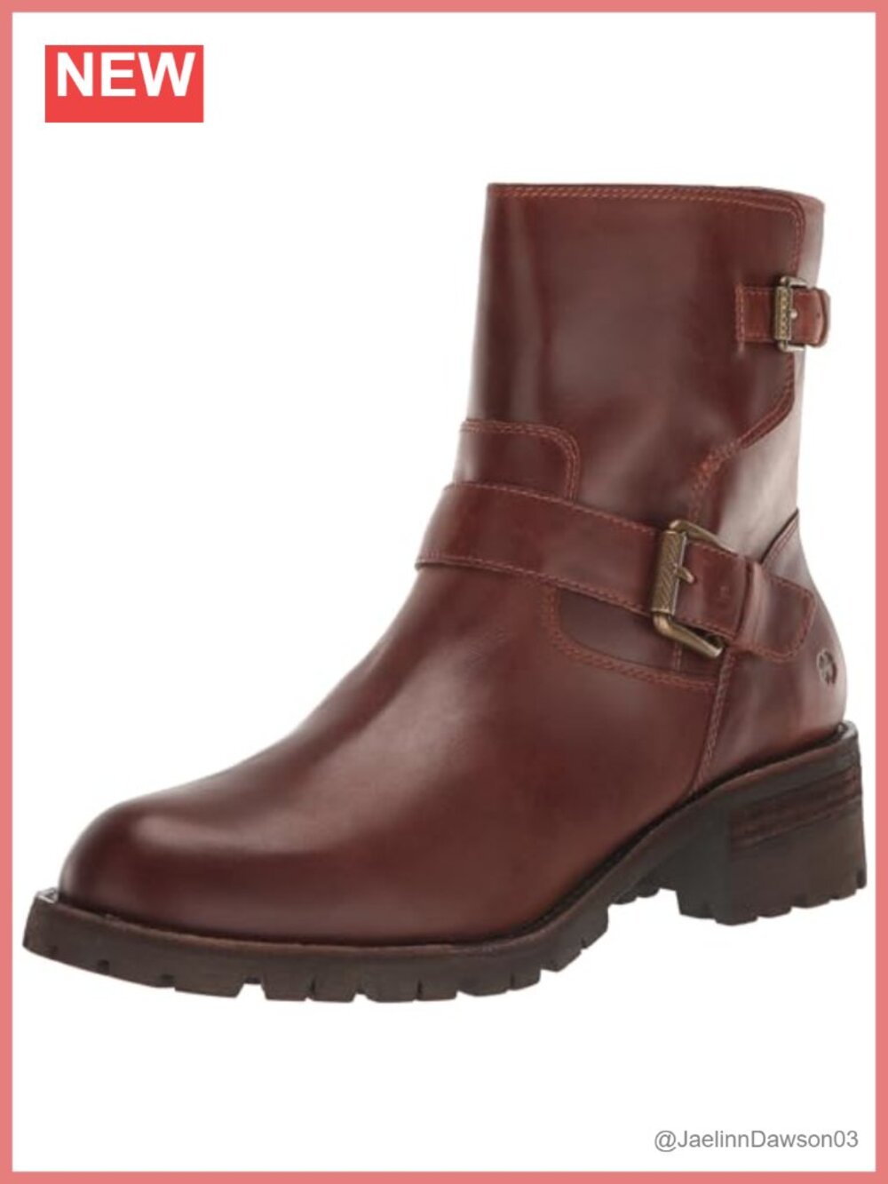 Leather Motorcycle Ankle Bootie with Nylon Zipper Closure